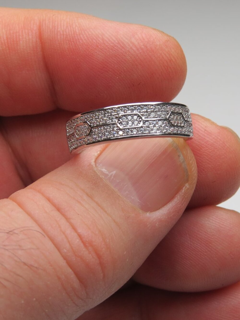 *925 Sterling Silver Diamond Band